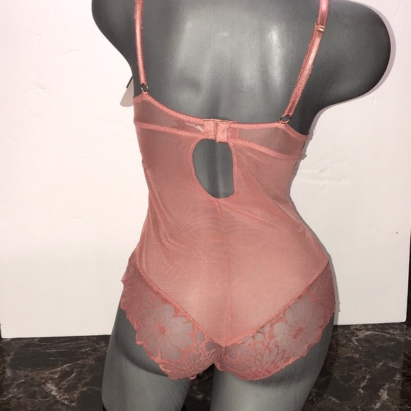 Daisy Fuentes Push Up Teddy Bodysuit Mesh & Lace.Size Medium. - Picture 9 of 15